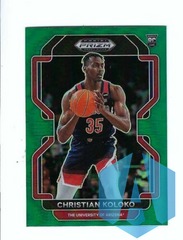 2022 Panini Prizm Draft Christian Koloko RC Green Prizm #77